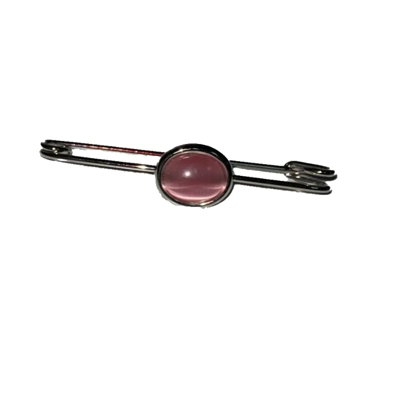 Булавка для галстука «Silver with Pale Pink»