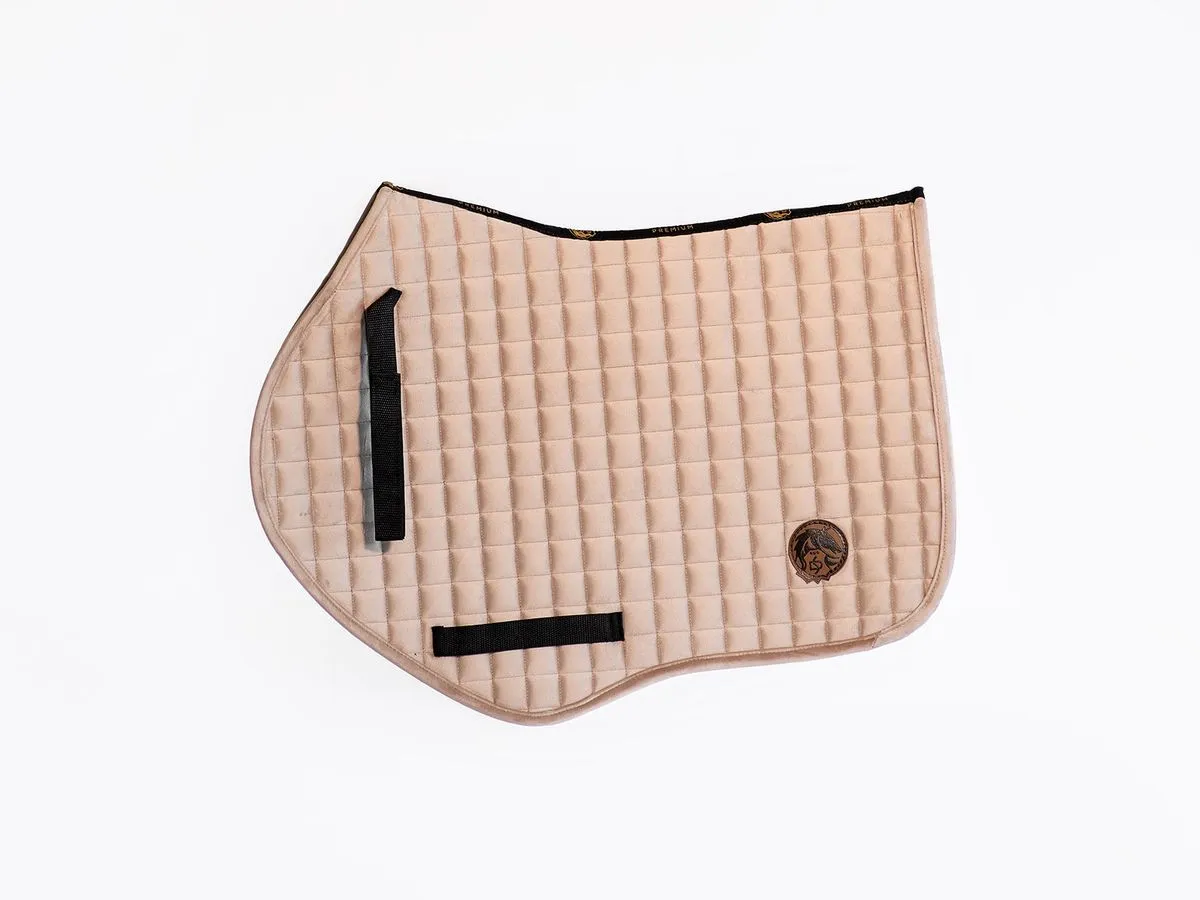 Вальтрап велюровый фигурный пудровый