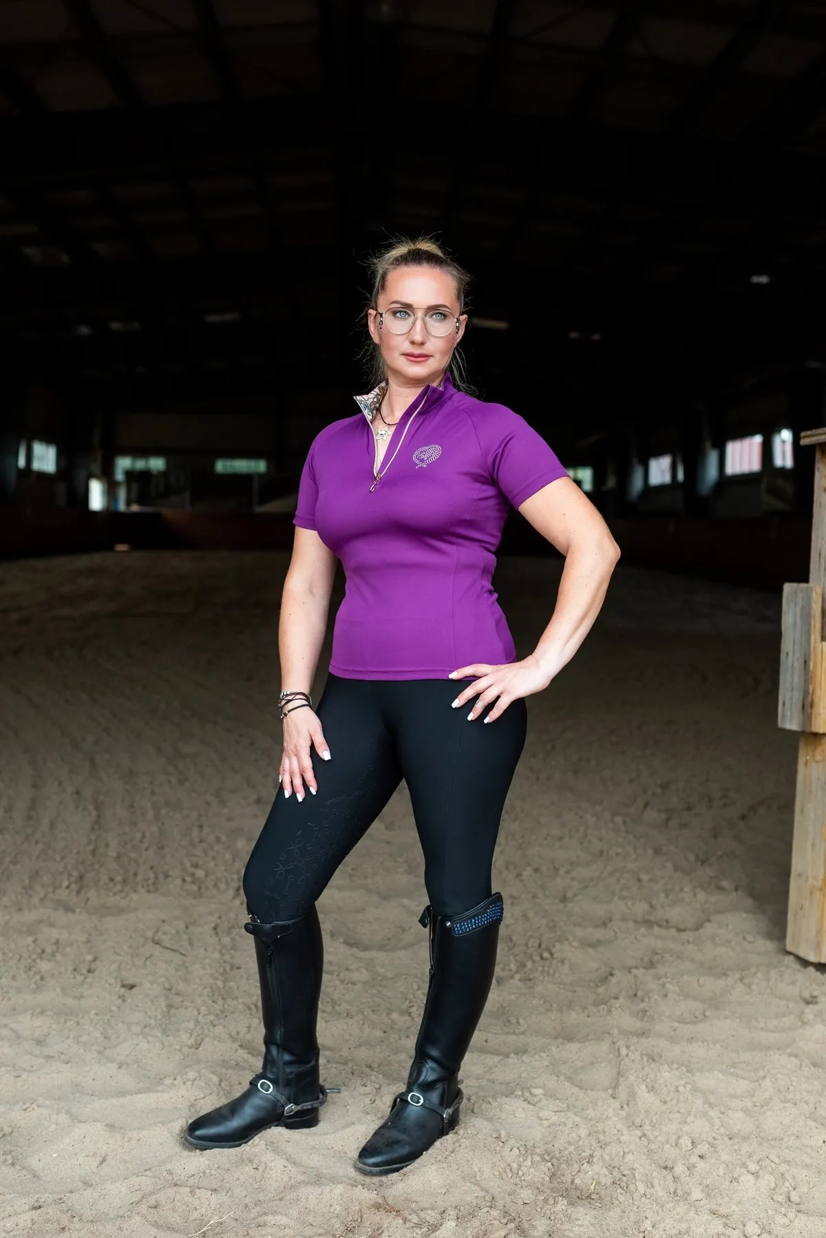 Поло из ложной сетки 