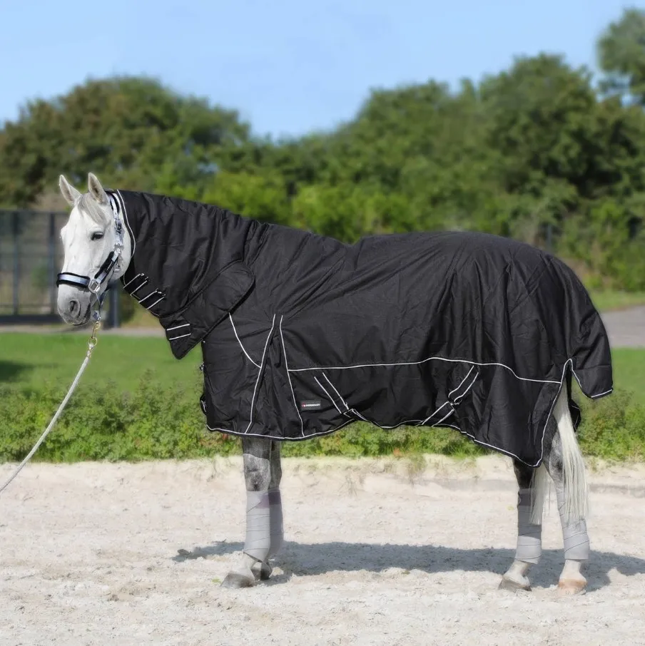 Попона HE Aspen зимняя/дождевая с капором/300 гр черная 135 см