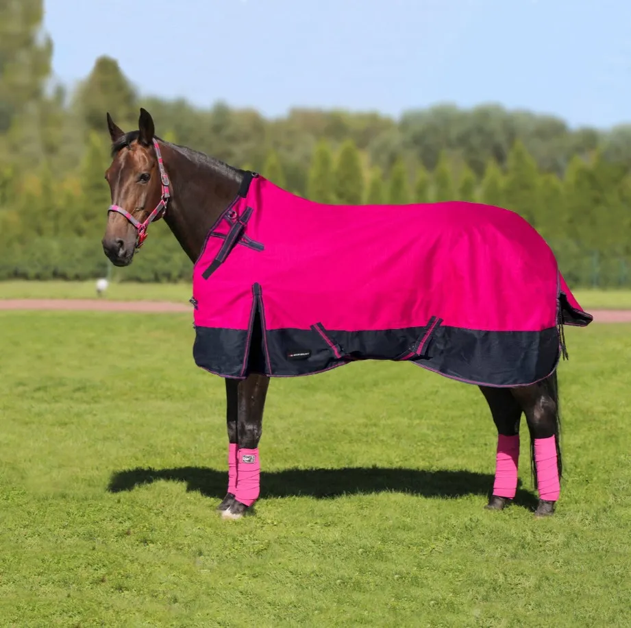 Попона HE Astrea зимняя/дождевая/100 гр/1200D розово-синяя 105 см