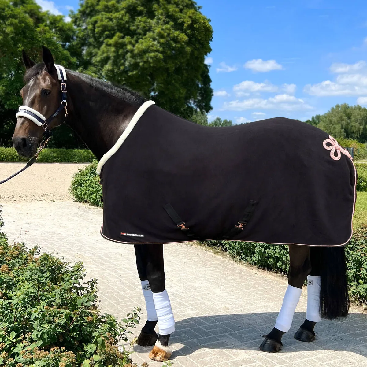 Попона флисовая HE Diamo черный 155 cm