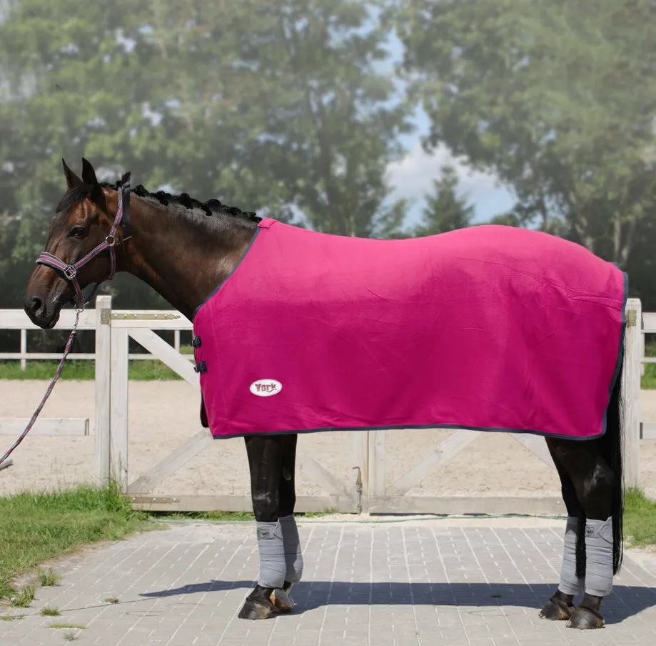 Попона York Ekona флисовая без ремней бордовая 135 см
