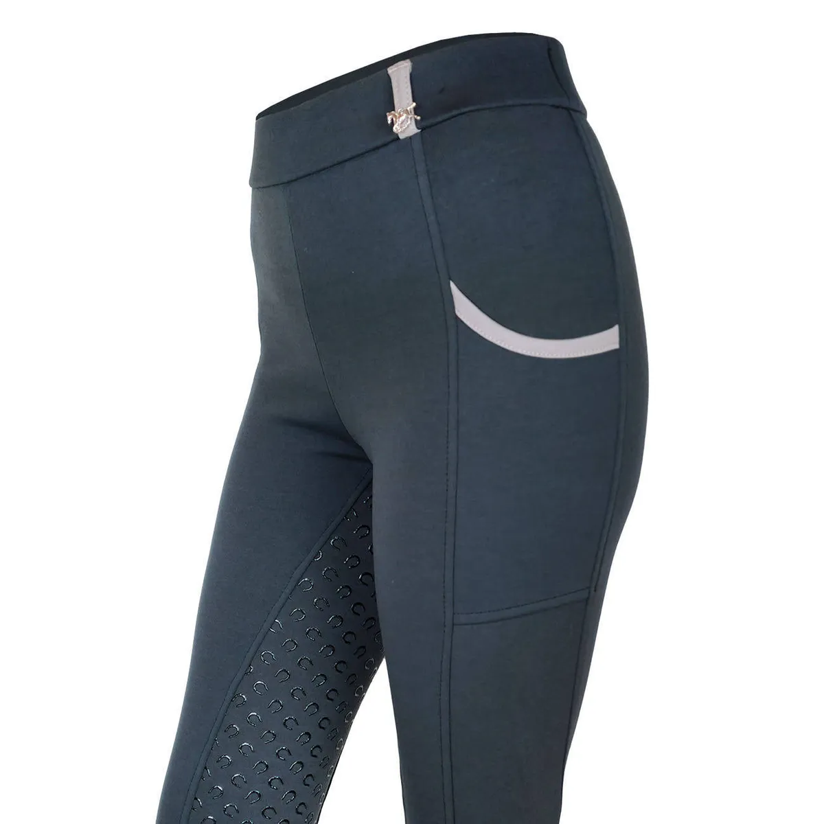 Бриджи York Margo с полной силиконовой леей серые 40