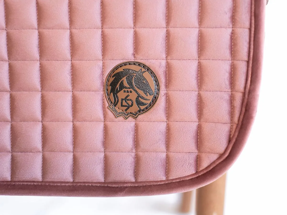 Вальтрап велюровый выездковый пыльно-розовый 