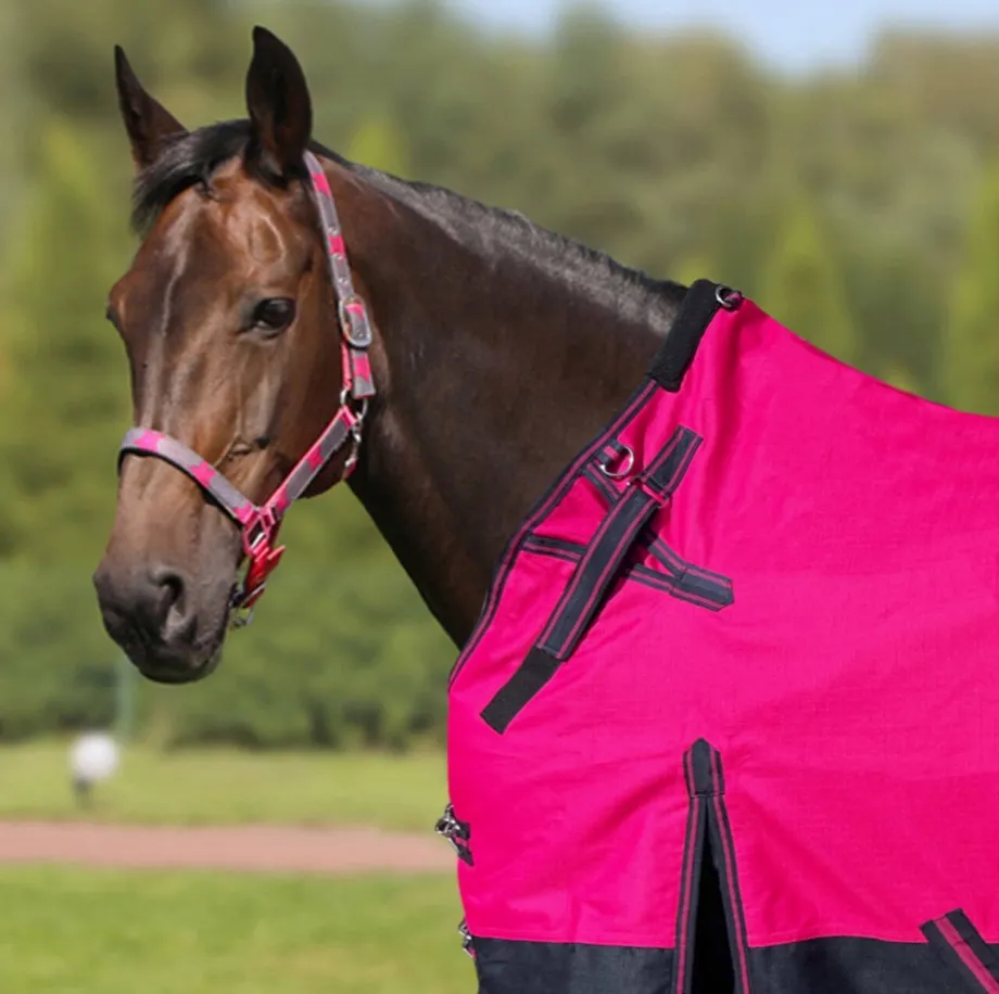 Попона HE Astrea зимняя/дождевая/100 гр/1200D розово-синяя 145 см