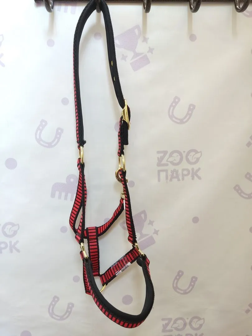 Недоуздок с подложкой Cob, Красно-Черный