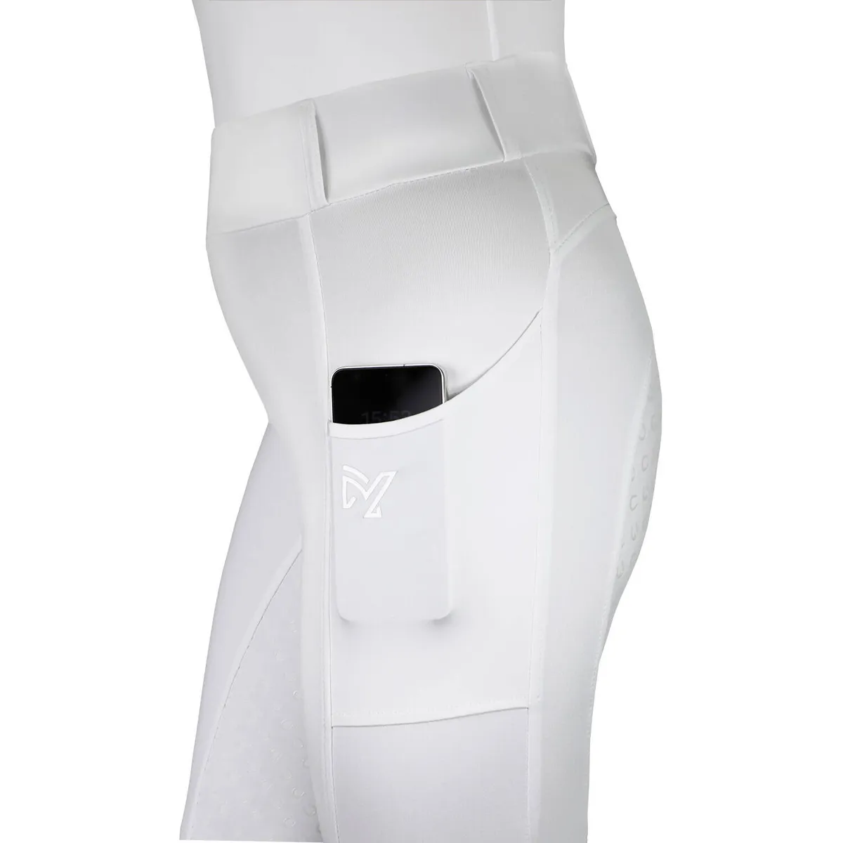 Бриджи York Nova с полной силиконовой леей белые 36