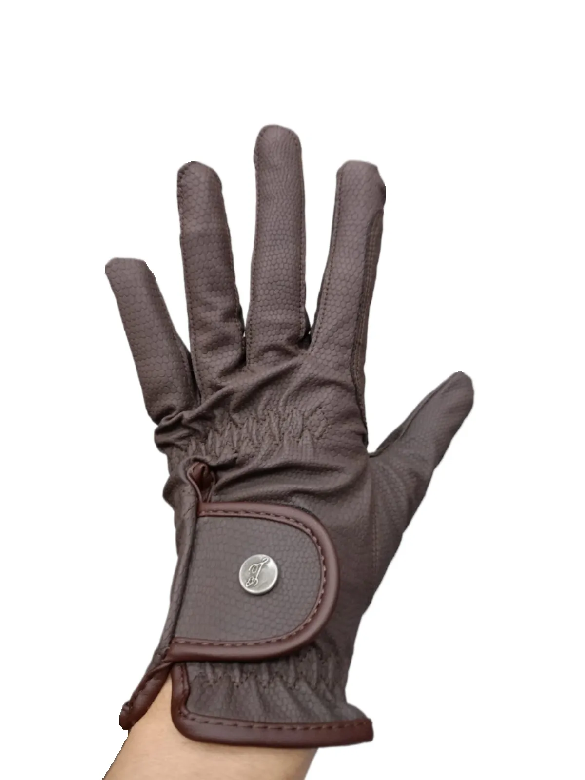 Перчатки для верховой езды "вторая кожа" L коричневые