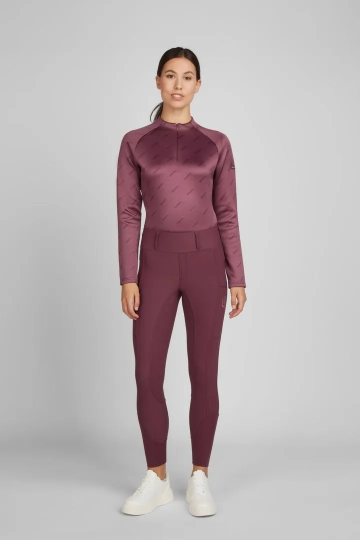 Бриджи eskadron с полной силиконовой леей, Бордовые