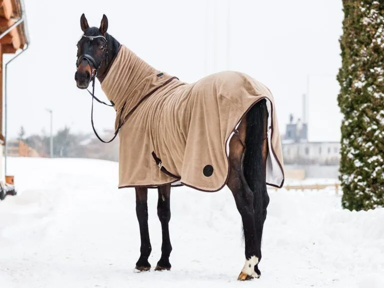 Попона меховая Teddy MANIC, Бежевая, размер 155