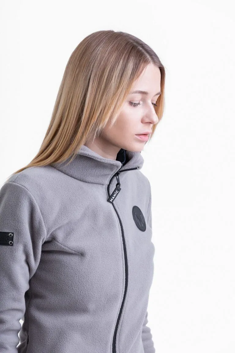 Кофта флисовая женская Manic Skin Logo, Серая, размер 42
