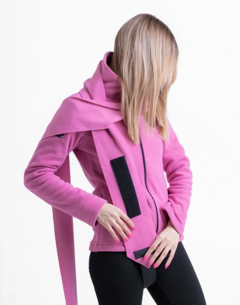 Кофта флисовая женская Manic Skin Logo, Розовая, размер 44