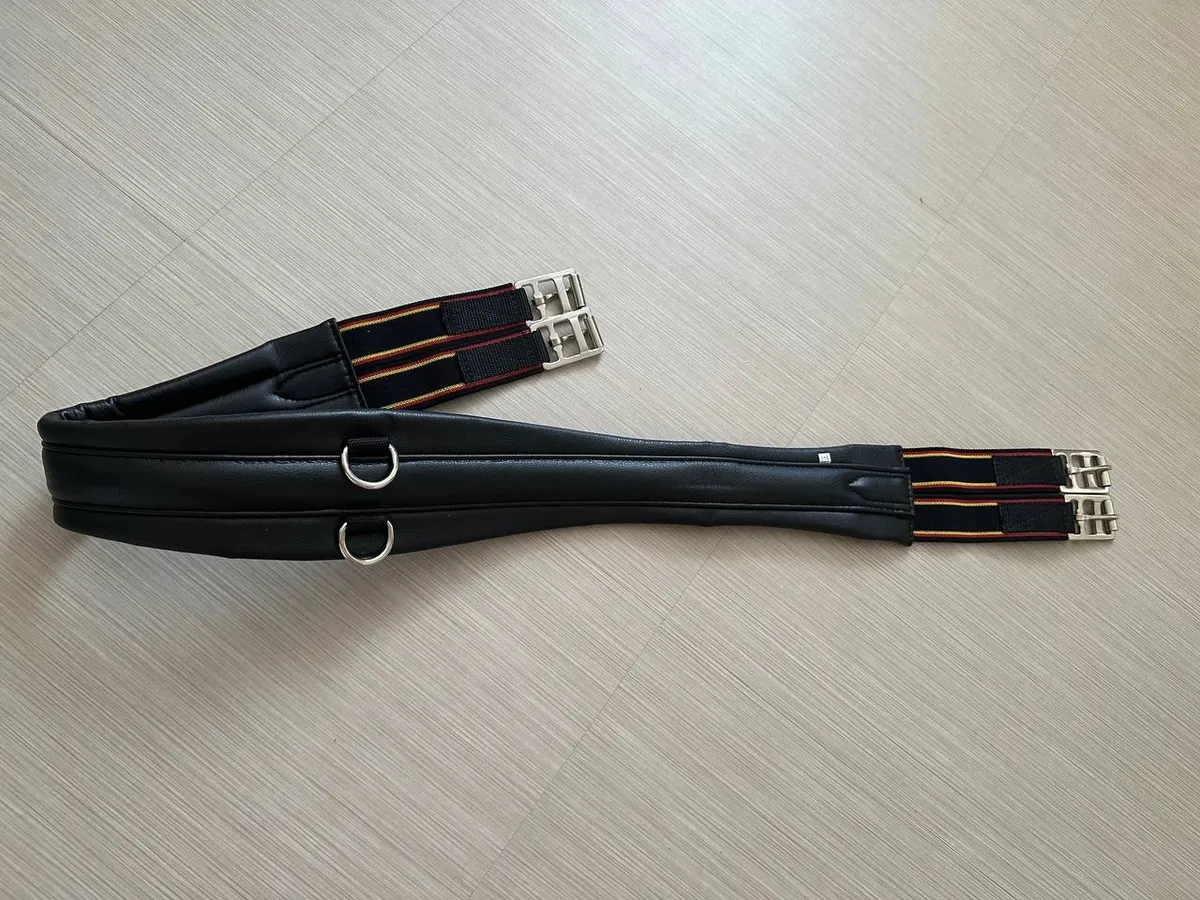 Подпруга для лошади, кожаная, без резинки,125 см.