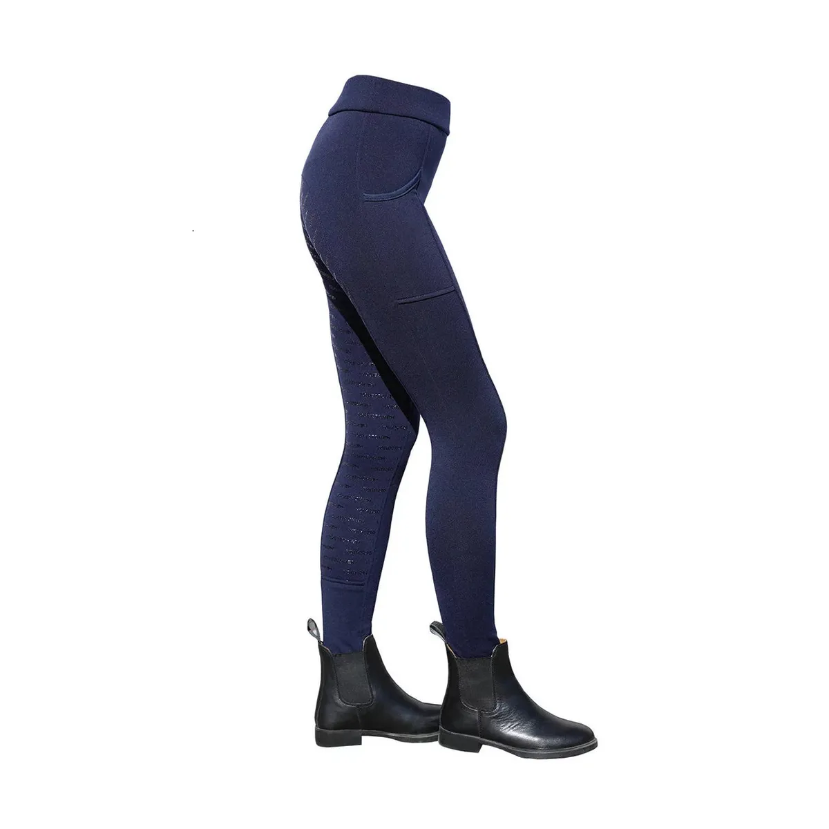 Бриджи Horsenjoy Lumi утеплённые с полной силиконовой леей темно-синие 38