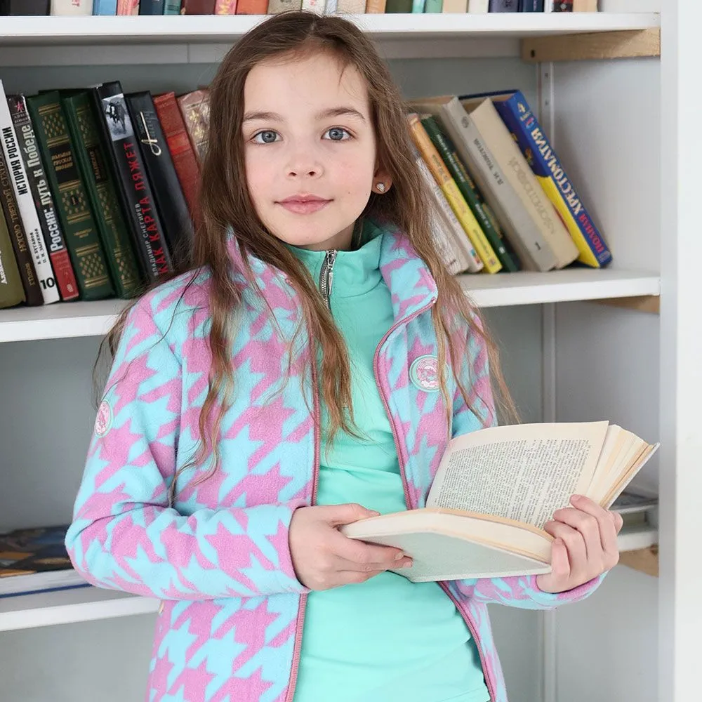 Флисовая кофта детская на молнии MANIC, Мятная, размер 122-128