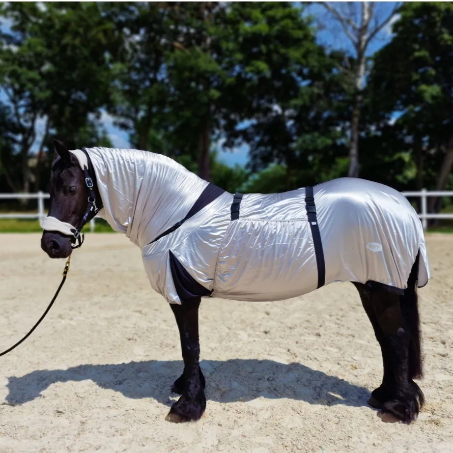 Попона York Eczema антимоскитная с капором бежевая 145 cm