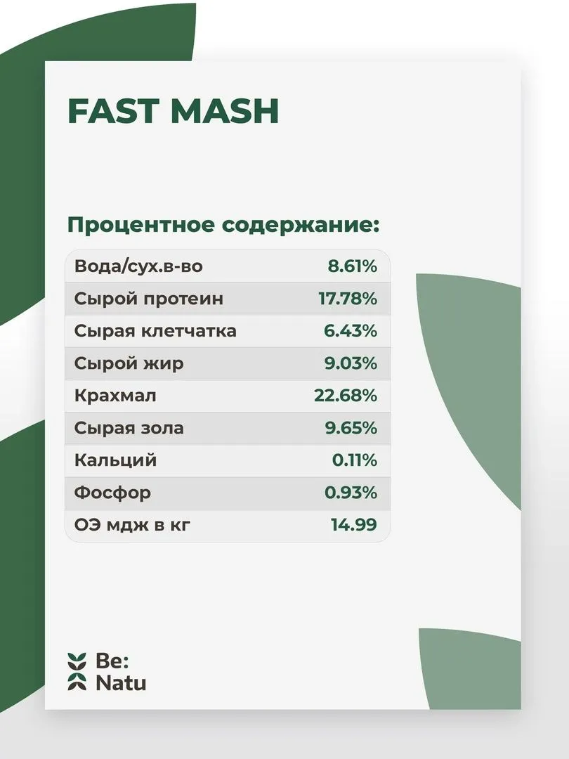 Корм Fast mash 20кг