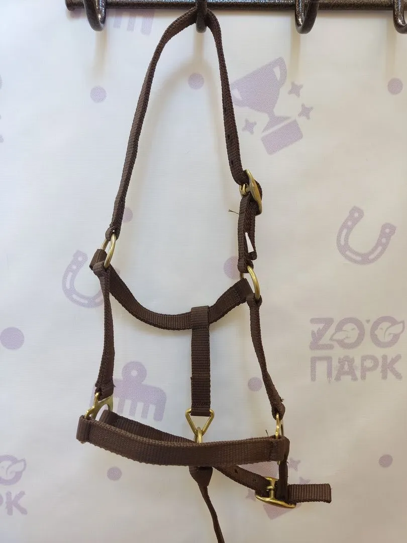 Недоуздок нейлоновый для жеребят, Коричневый 