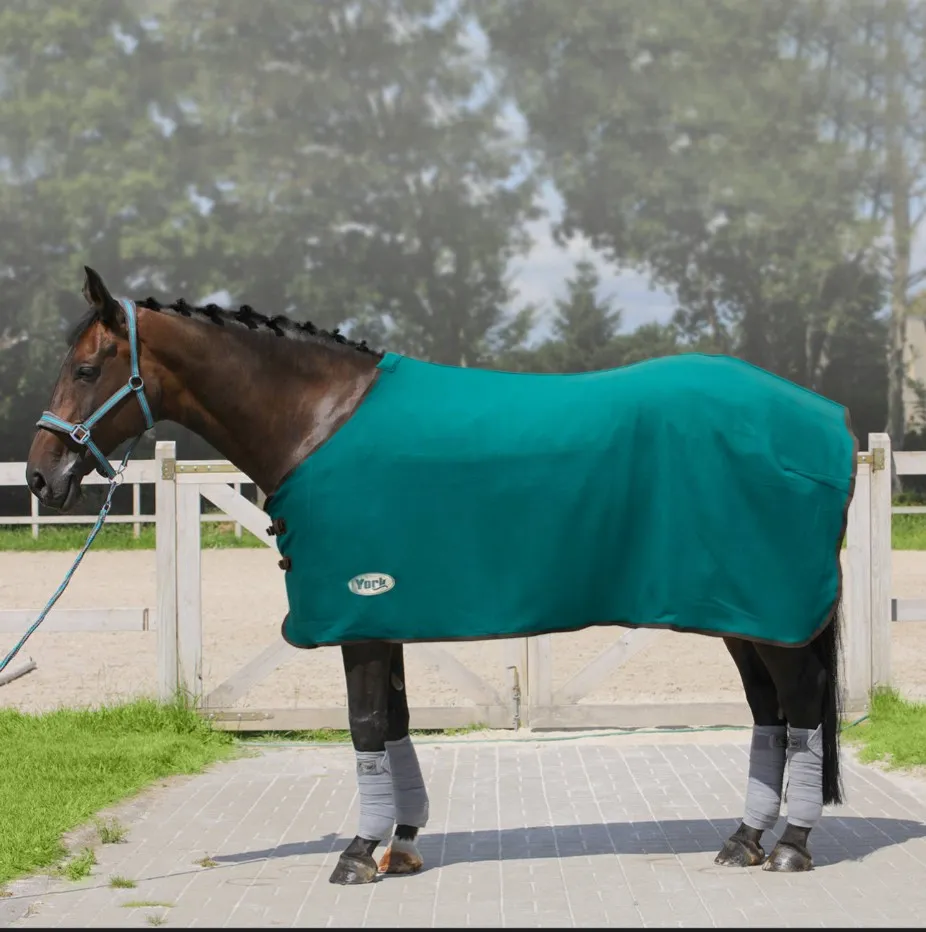 Попона York Ekona флисовая без ремней бирюзовая 155 см