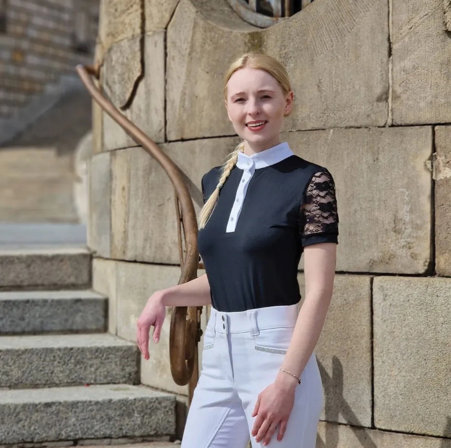 Рубашка-поло женская HE Victoria черная 42