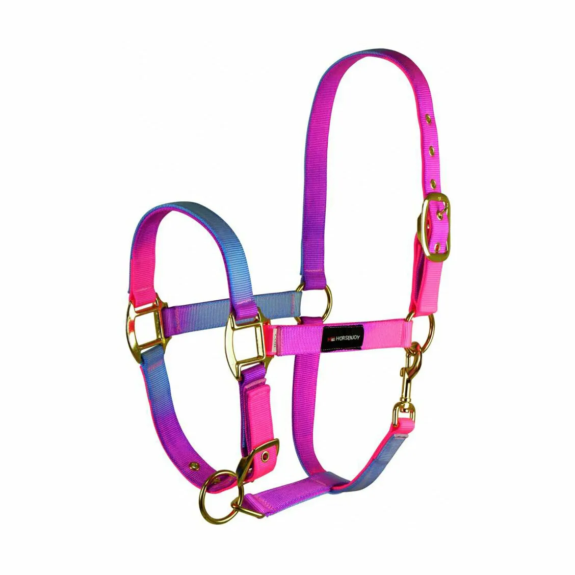 Недоуздок HE Rainbow Pastel розово-голубой Cob