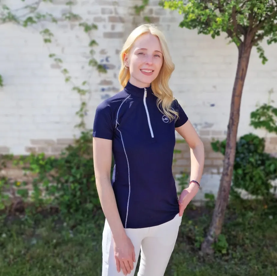 Рубашка-поло женская HE Cassidy темно-синяя 34