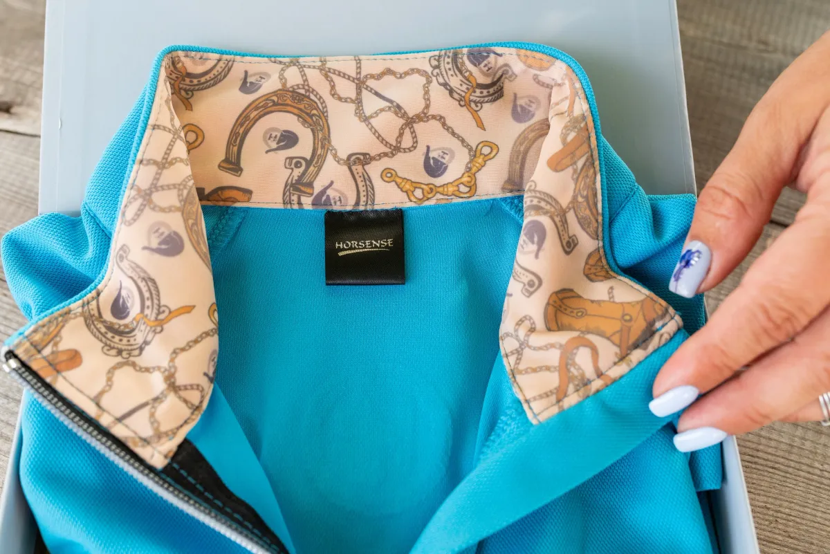 Поло из ложной сетки 