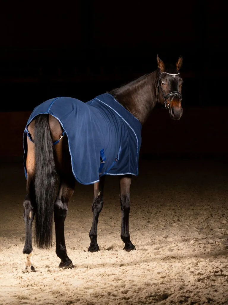 Попона флисовая Skin Logo, Синяя, размер 115