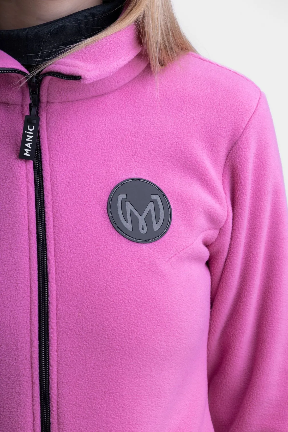 Кофта флисовая женская Manic Skin Logo, Розовая, размер 50
