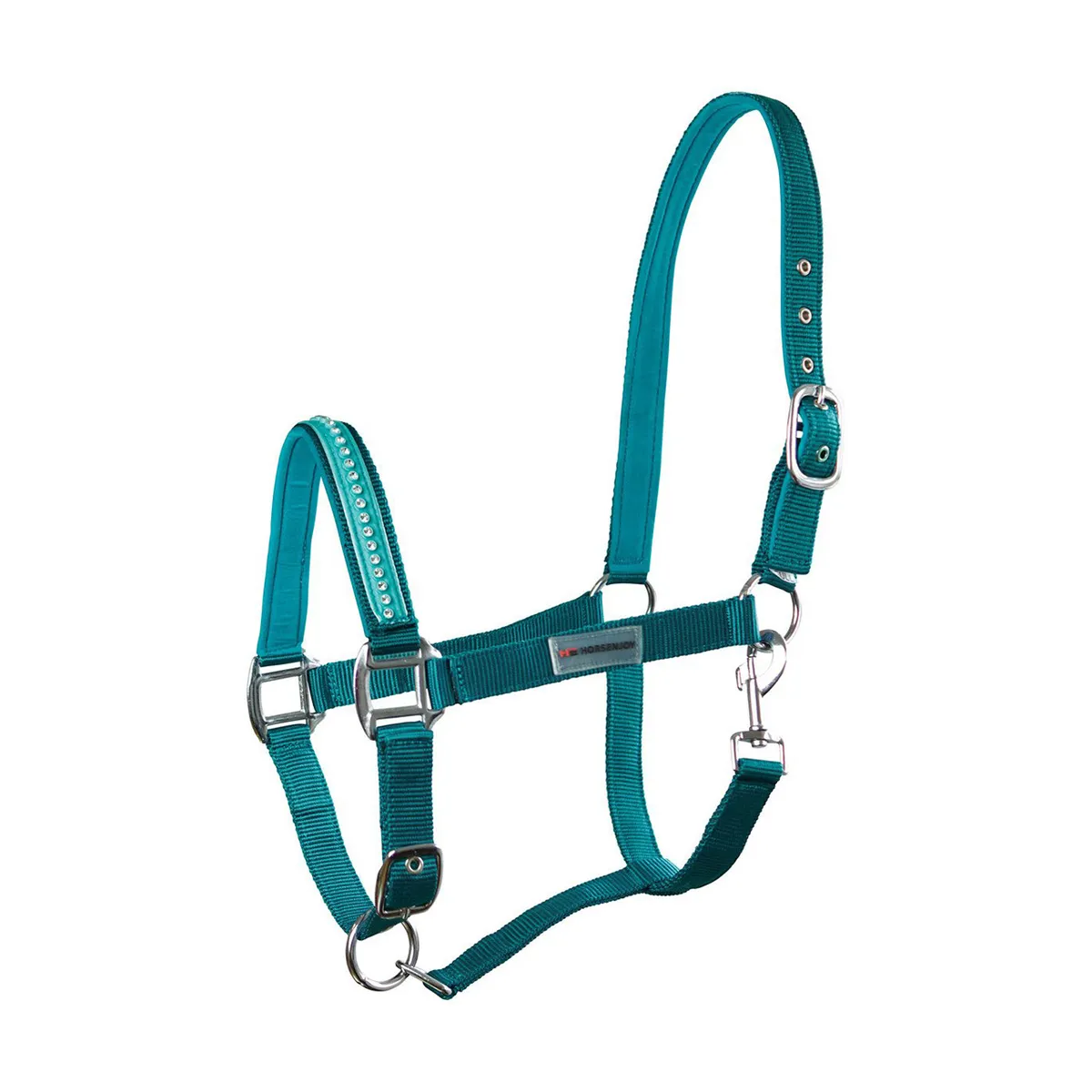 Недоуздок HE Horsenjoy Glitter бирюзовый Pony