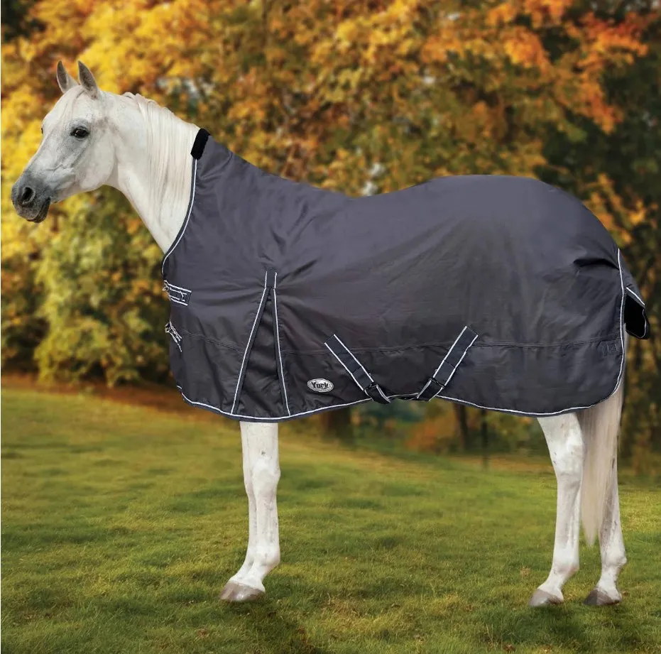 Попона York Calista High Neck зимняя/дождевая с холкой/100 гр серая  155 см