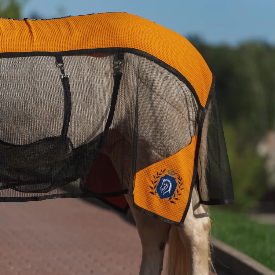 Попона антимоскитная FAVORITE HORSE Ultra-Light (оранжевая,155)