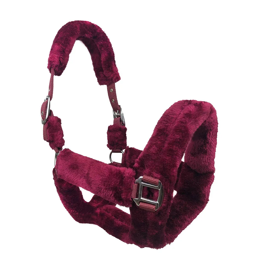 Недоуздок HE Cuddly бордовый Full