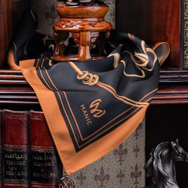 Шелковый платок маленький MANIC, Тёмный