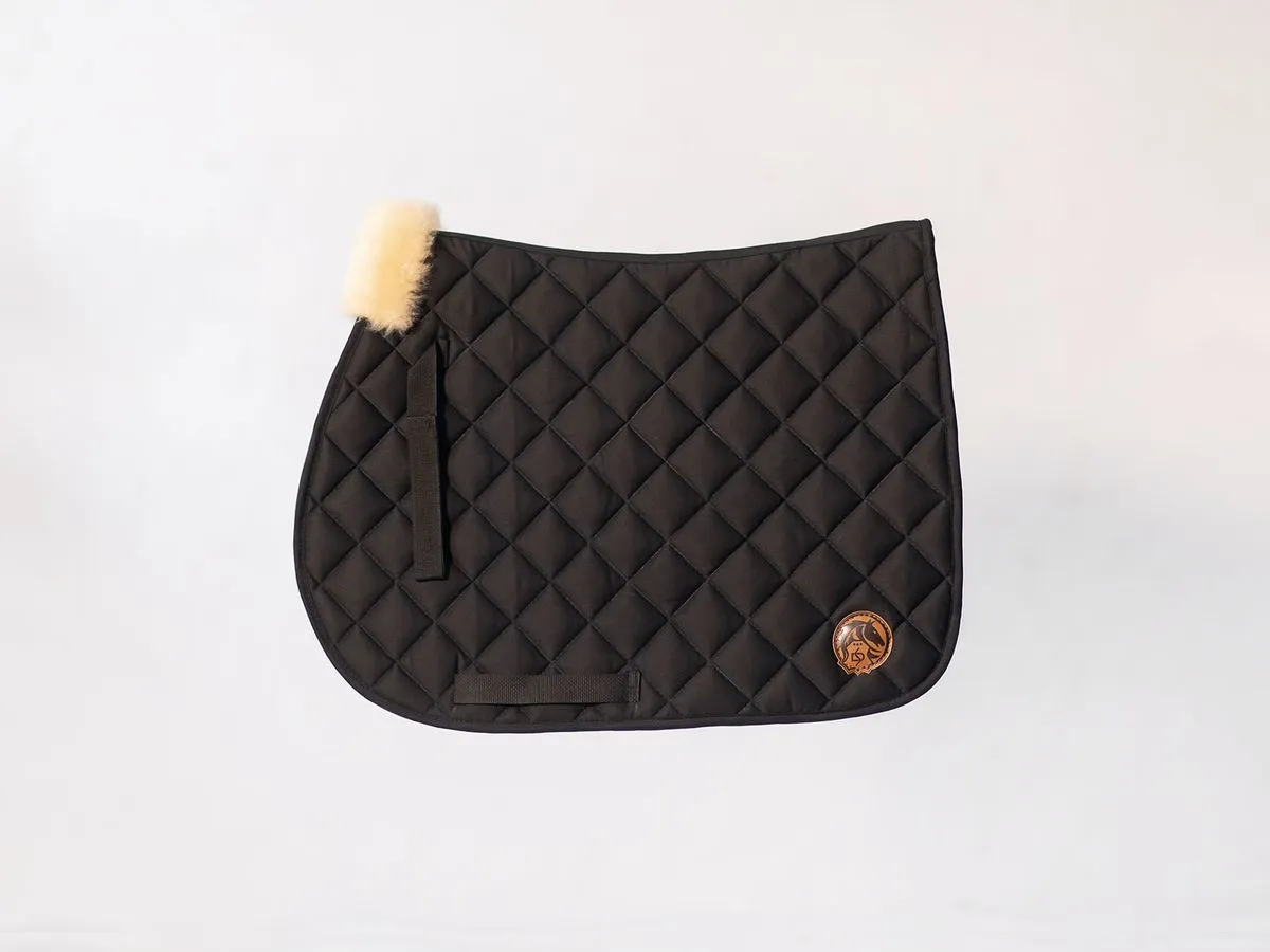 Вальтрап конкурный с меховой опушкой (чёрный)