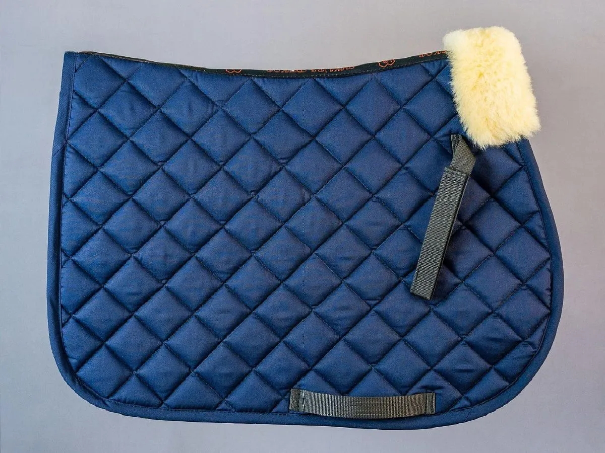 Вальтрап конкурный с меховой опушкой (синий)