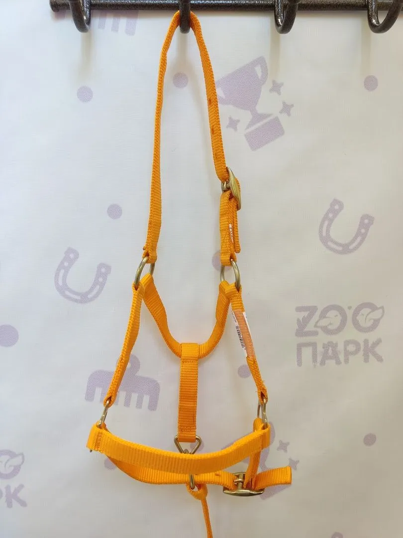 Недоуздок нейлоновый для жеребят, Оранжевый 