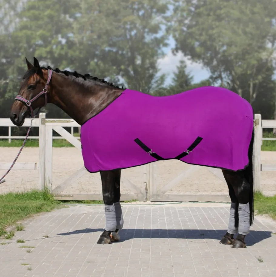 Попона York Ekona флисовая с ремнями фиолетовая 135 см