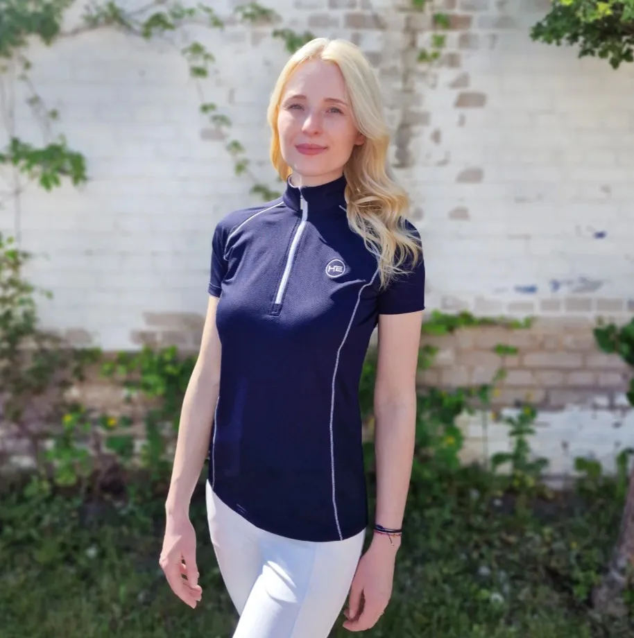 Рубашка-поло женская HE Cassidy темно-синяя 38