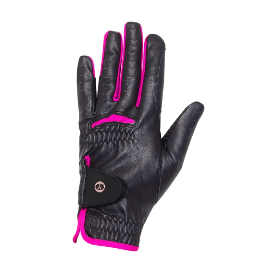 Перчатки York Nevada XS черно-розовые