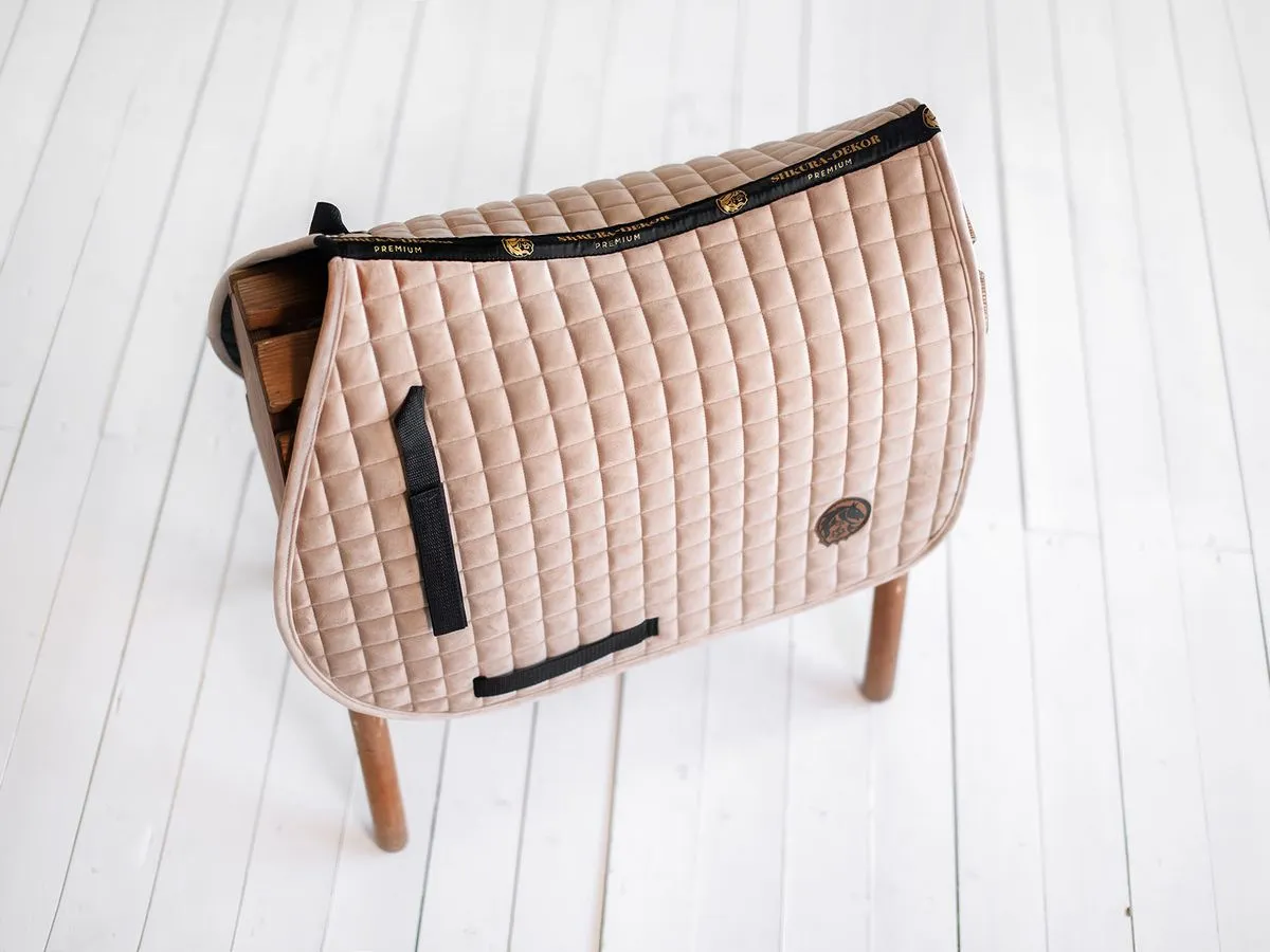 Вальтрап велюровый конкурный пудровый