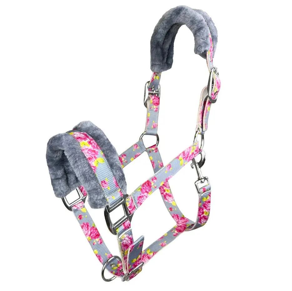 Недоуздок York Fleur серый Full