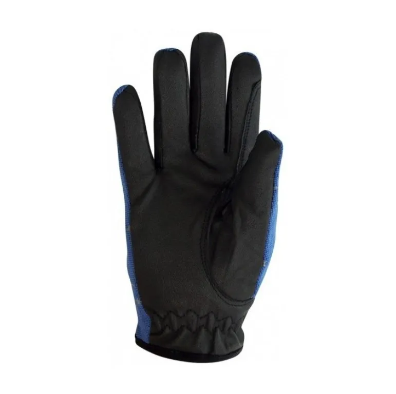 Перчатки детские York Horsi утепленные сине-серые, 6 лет