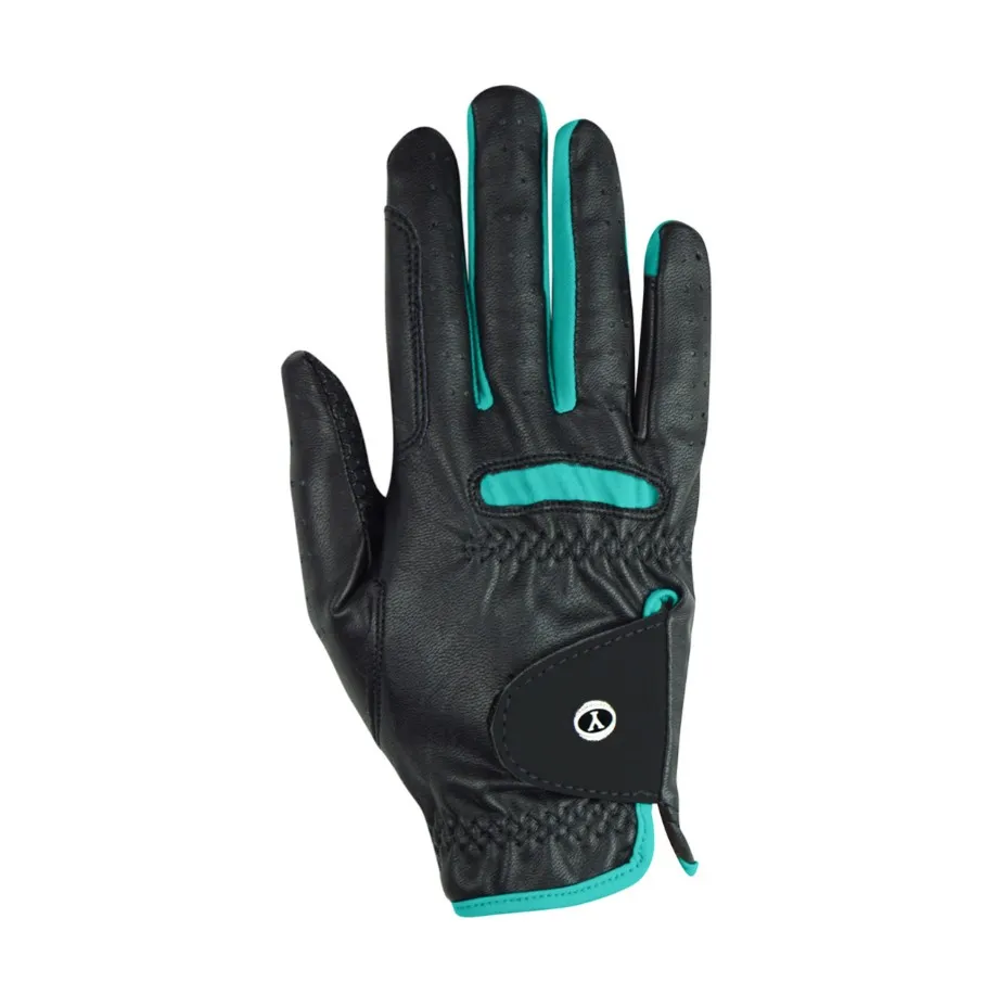 Перчатки York Nevada L черно-бирюзовые