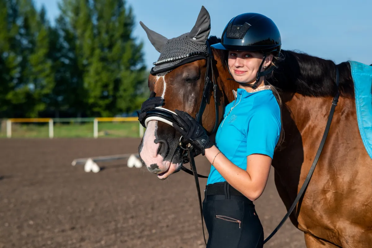 Поло из ложной сетки 