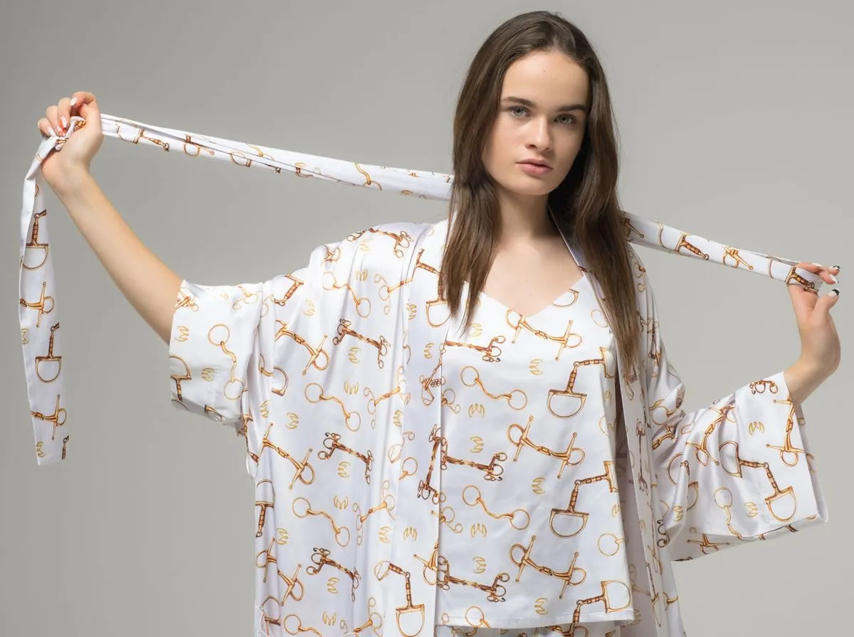 Халат женский Manic, принт светлый трензель, размер XS-M