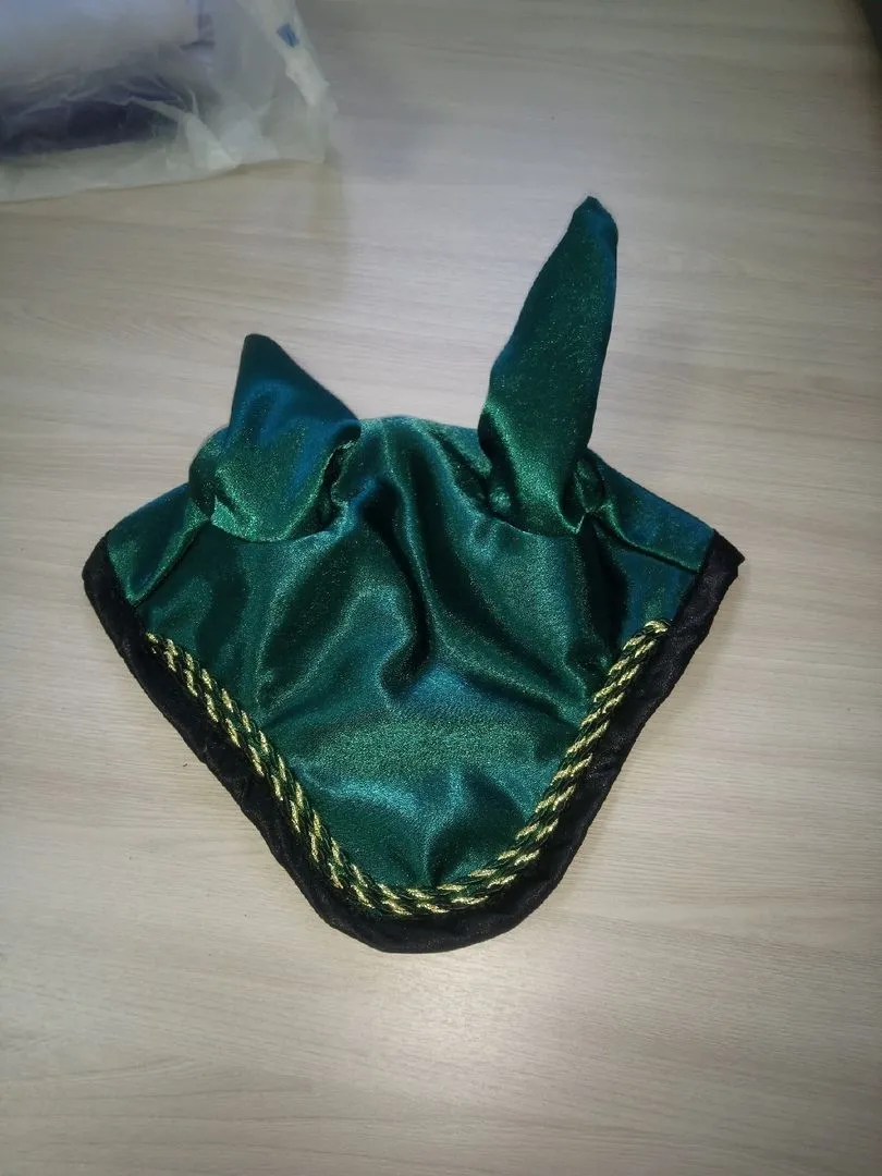 Комплект вальтрап и ушки Атлас, цвет Темно-зеленый