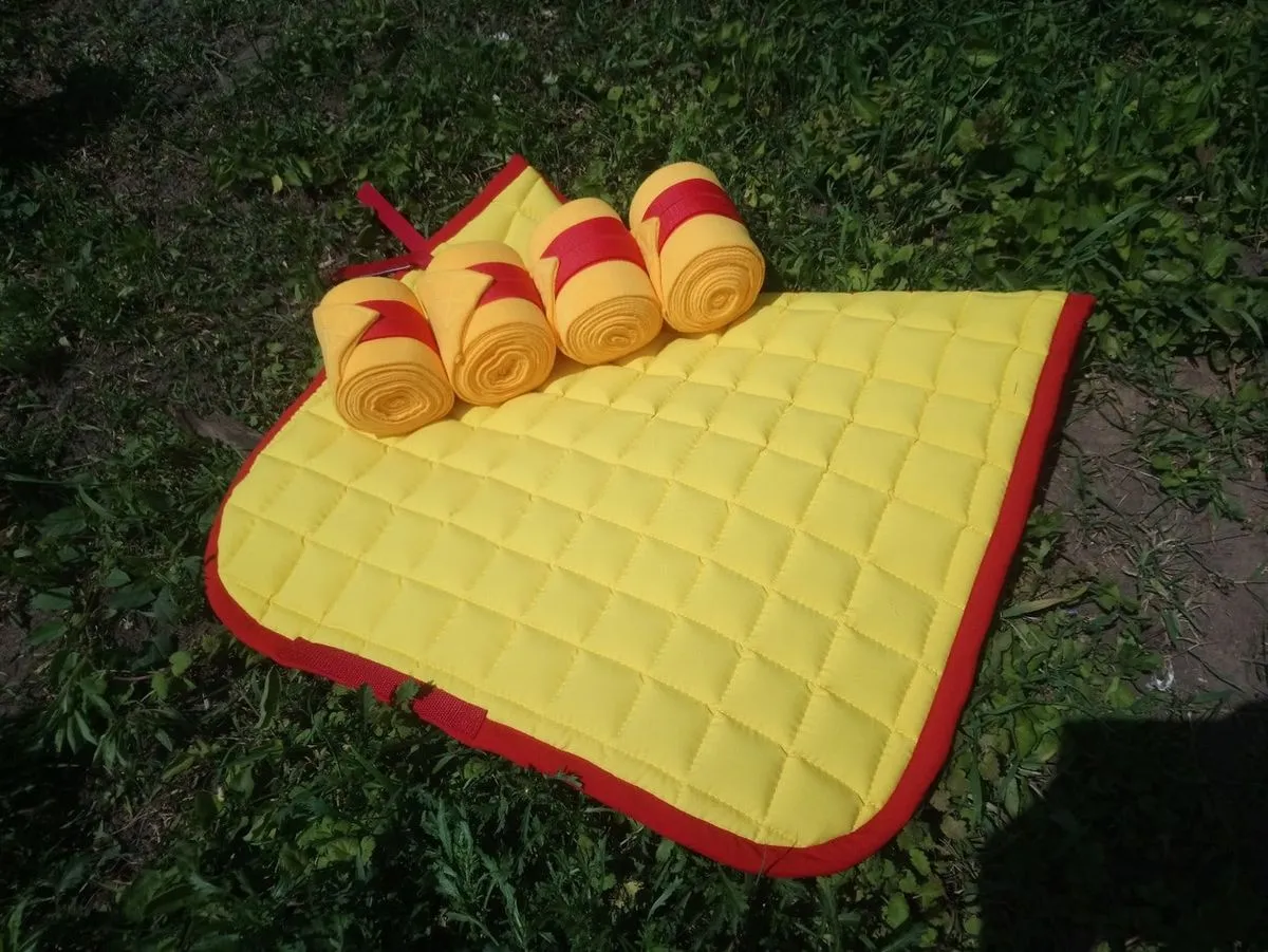 Комплект вальтрап и бинты, цвет Желтый/Красный