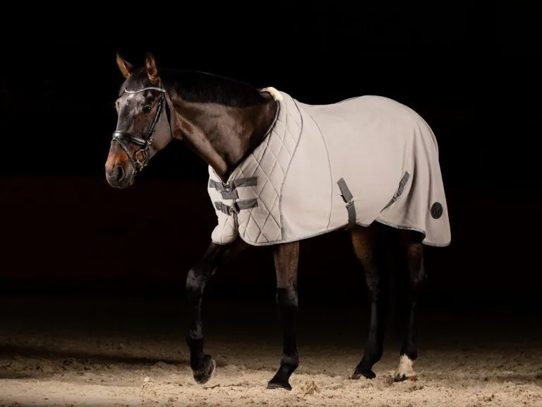 Попона флисовая Skin Logo, Серая, размер 155